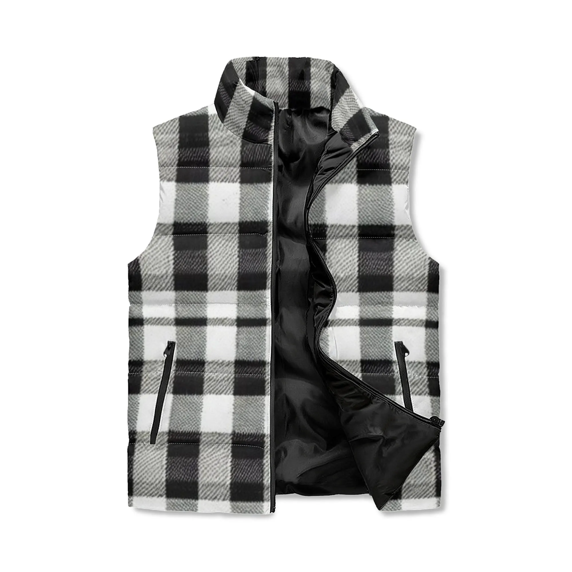 Unisex Plaid Puffer Vest
