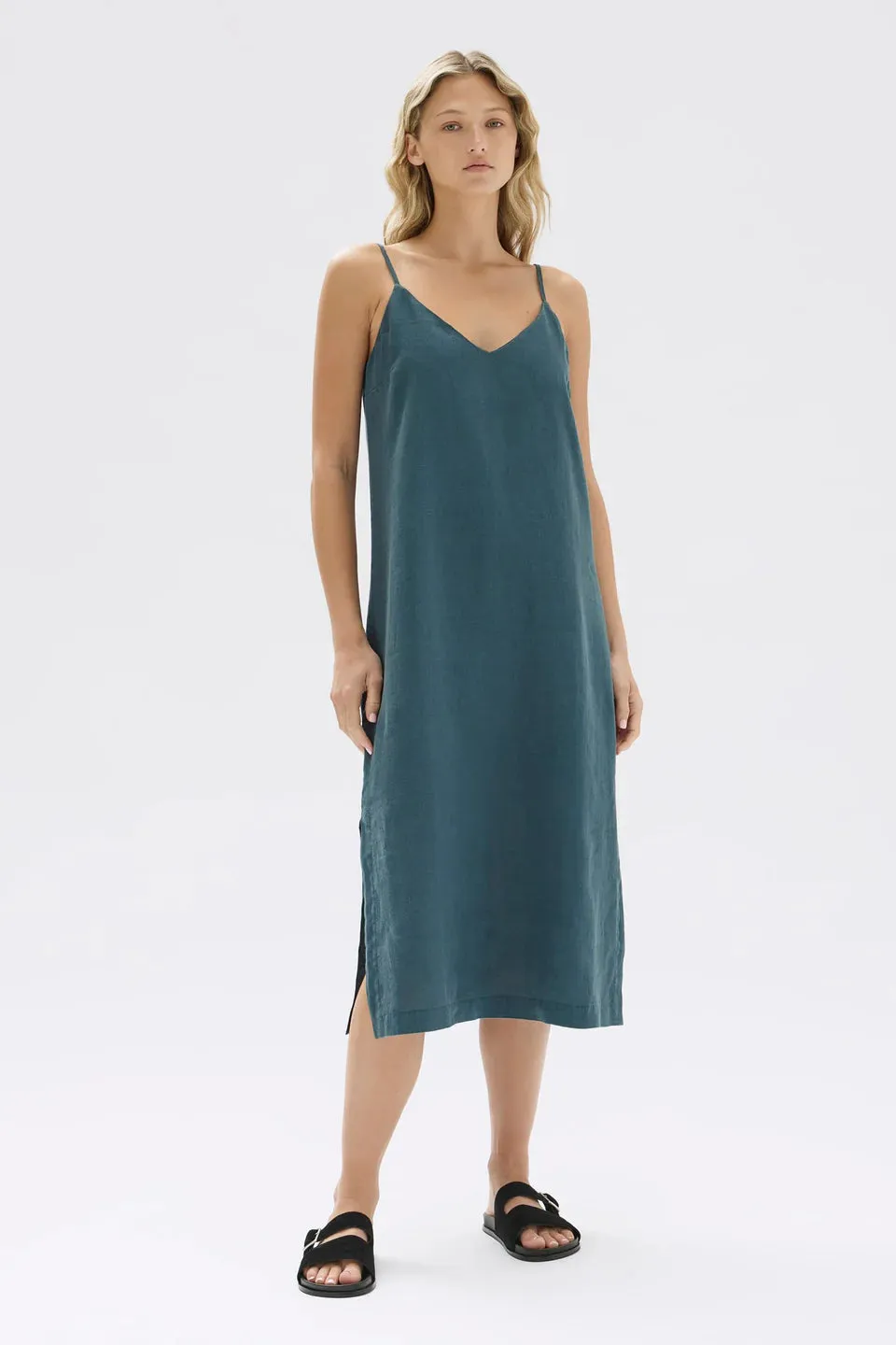 Vallory Linen Slip Dress - Atlas