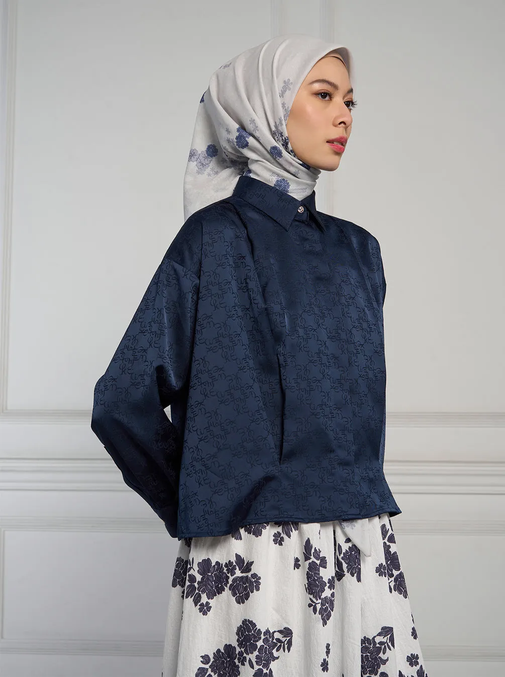 VERO PLEATED TOP NAVY