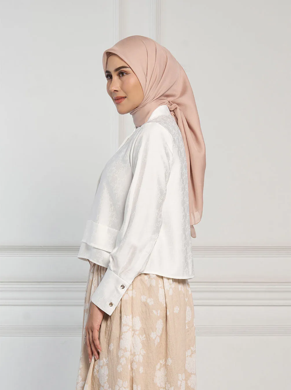VIAN PLEATED TOP WHITE