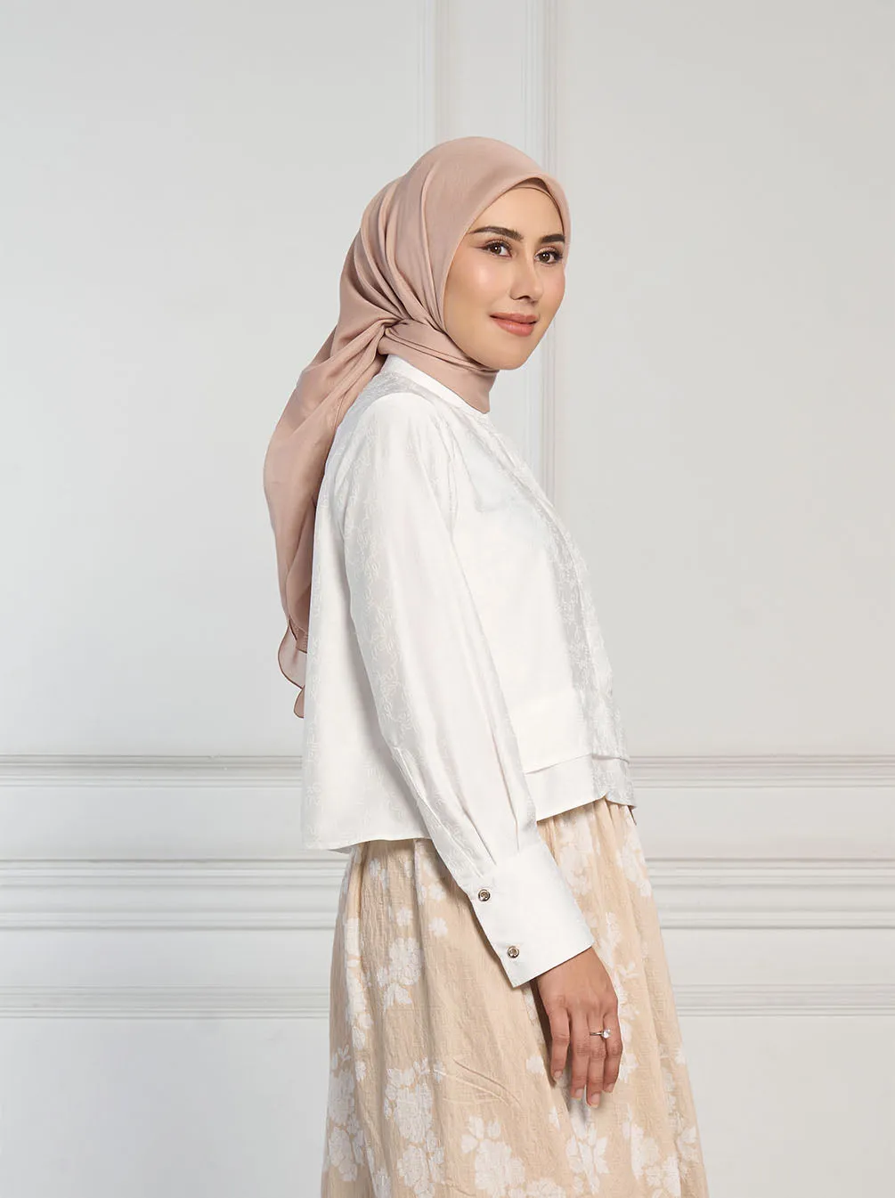 VIAN PLEATED TOP WHITE