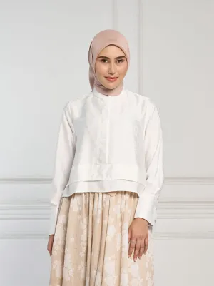 VIAN PLEATED TOP WHITE