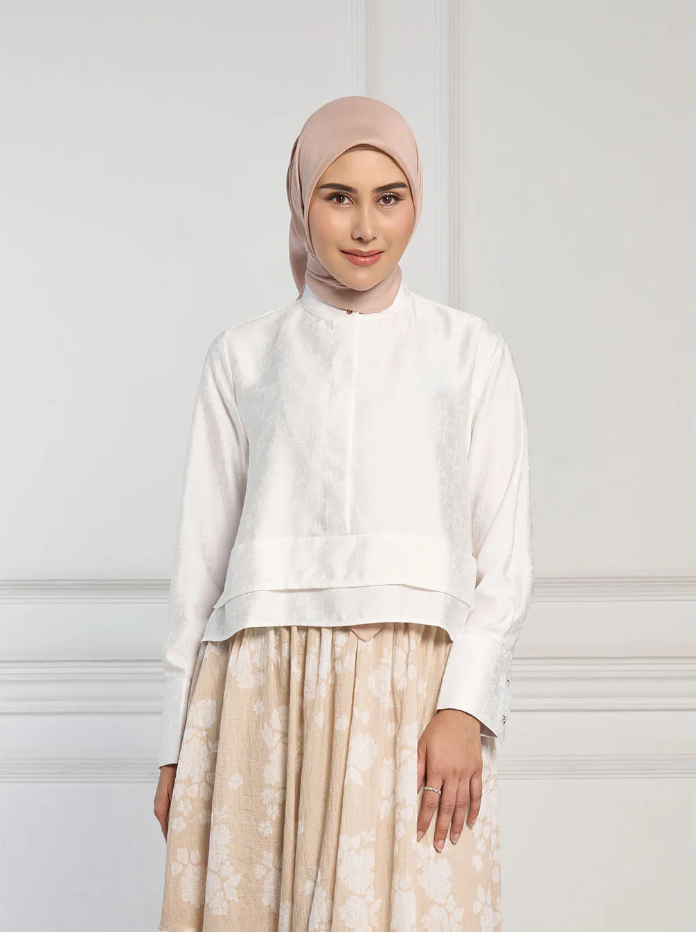 VIAN PLEATED TOP WHITE