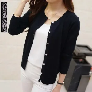 Vintage Style Short Design Thin Cardigan Women's Cutout Sunscreen Air Conditioning Shirt Sweater Knitted Outerwear Small Cape