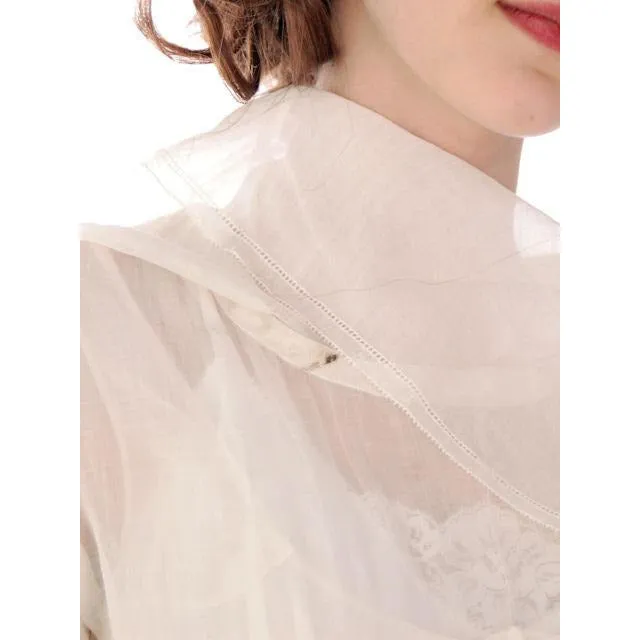 Vintage Young Womans Ivory Cotton Gauze Dress/Slip Early 1920s 32-32-42