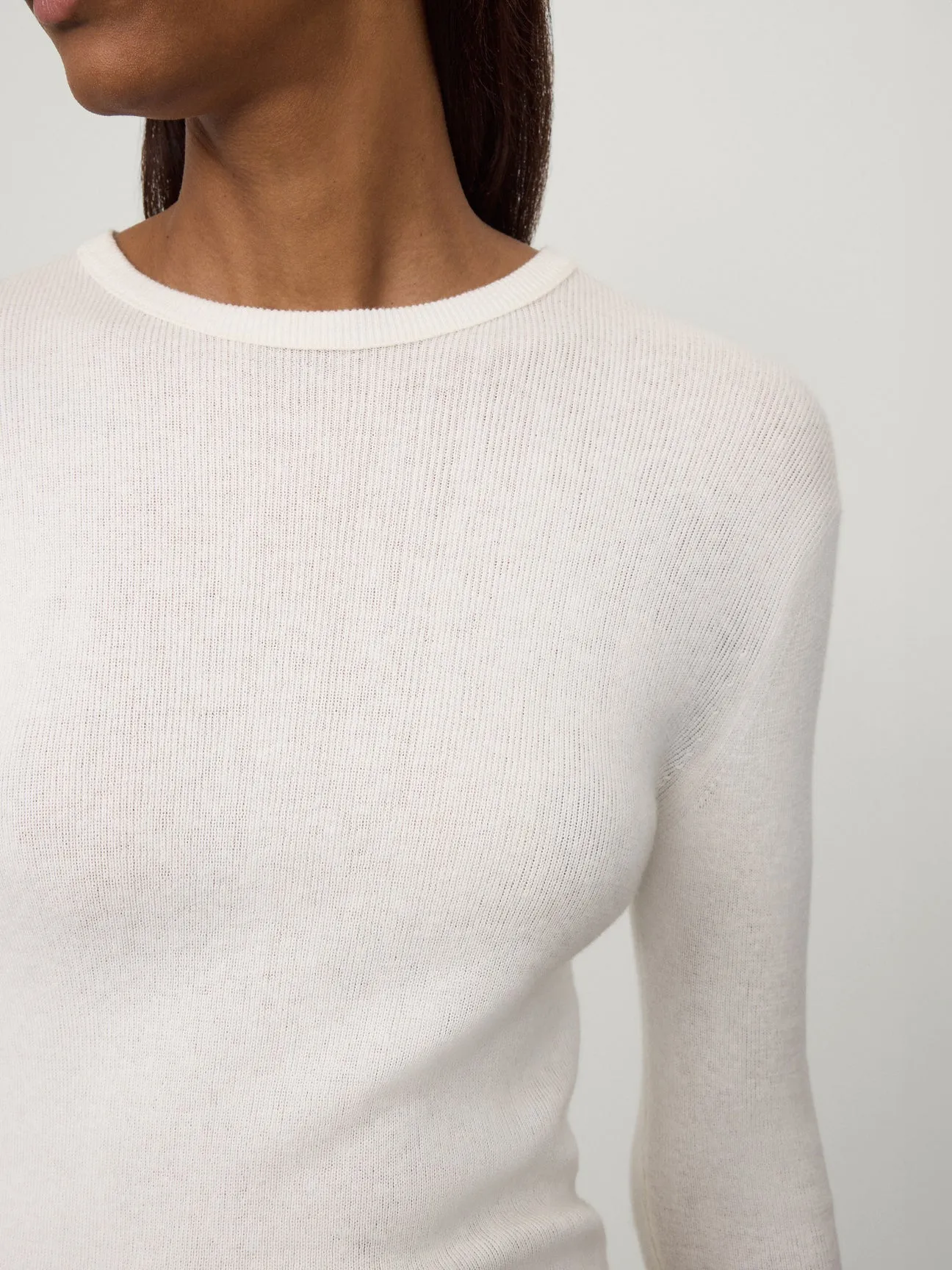 Vivian Long Sleeved T-Shirt - Salt
