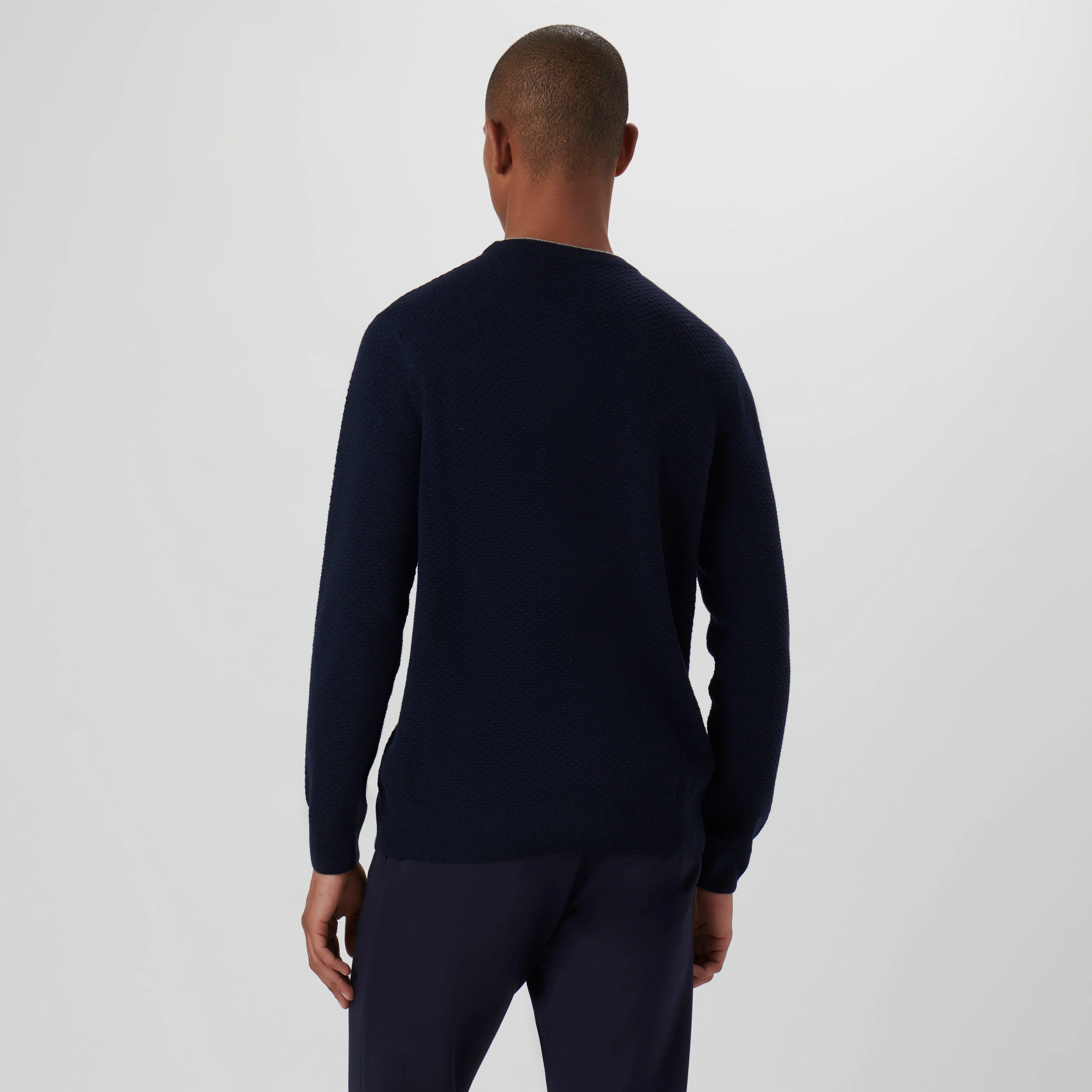 Waffle Stitch Crew Neck Sweater
