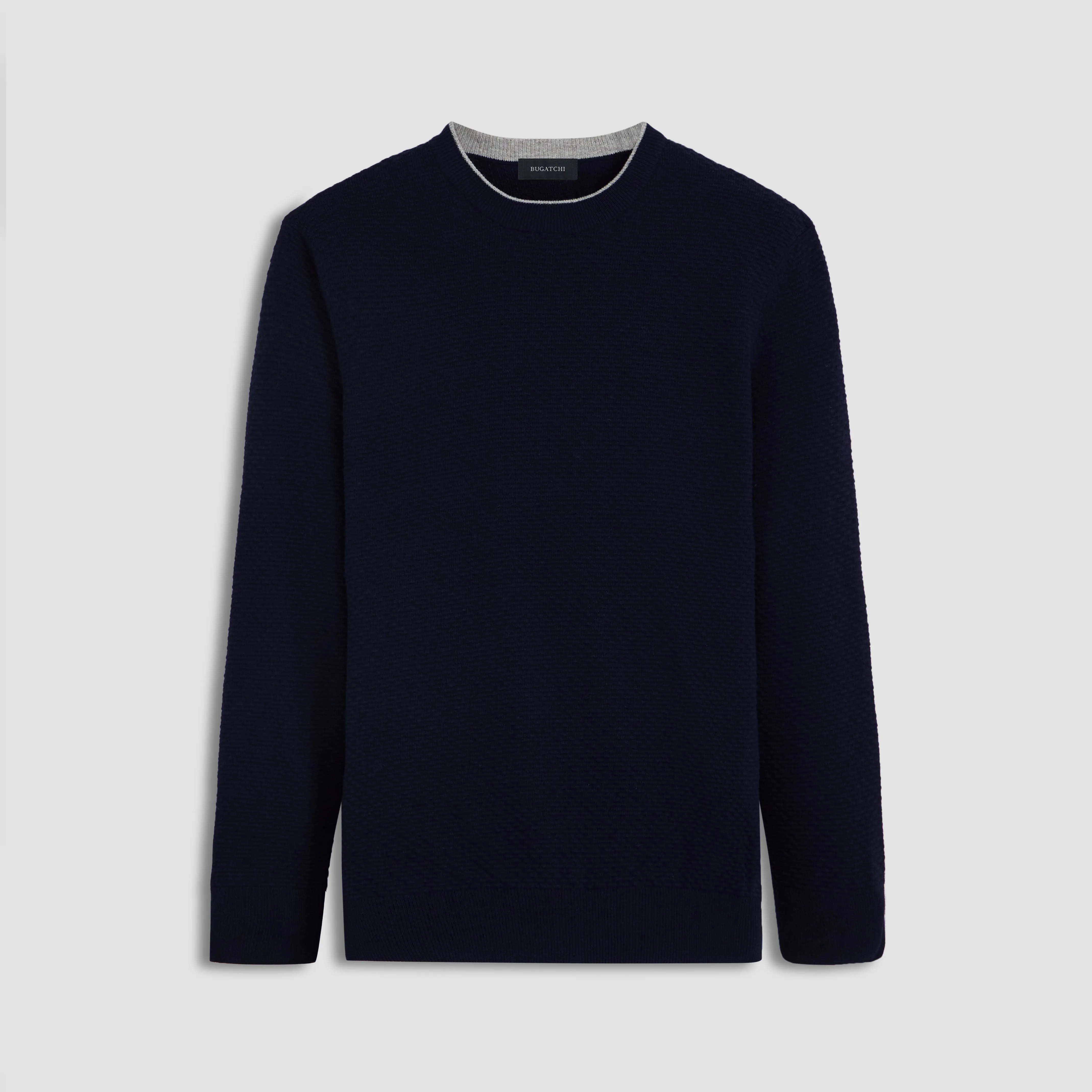 Waffle Stitch Crew Neck Sweater