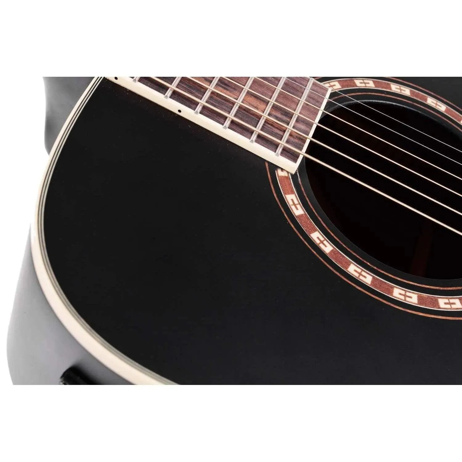 Washburn WD7SCEBM Dreadnought Semi-Acoustic Guitar - Black Matte (Display Piece)
