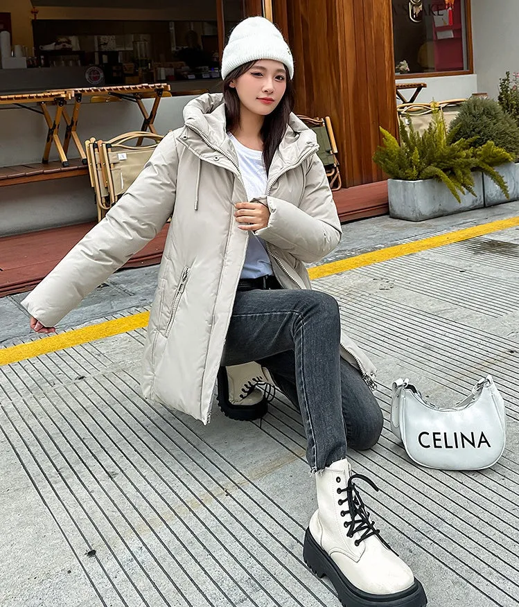 Water-resistant and Windproof Puffer Jacket for Women