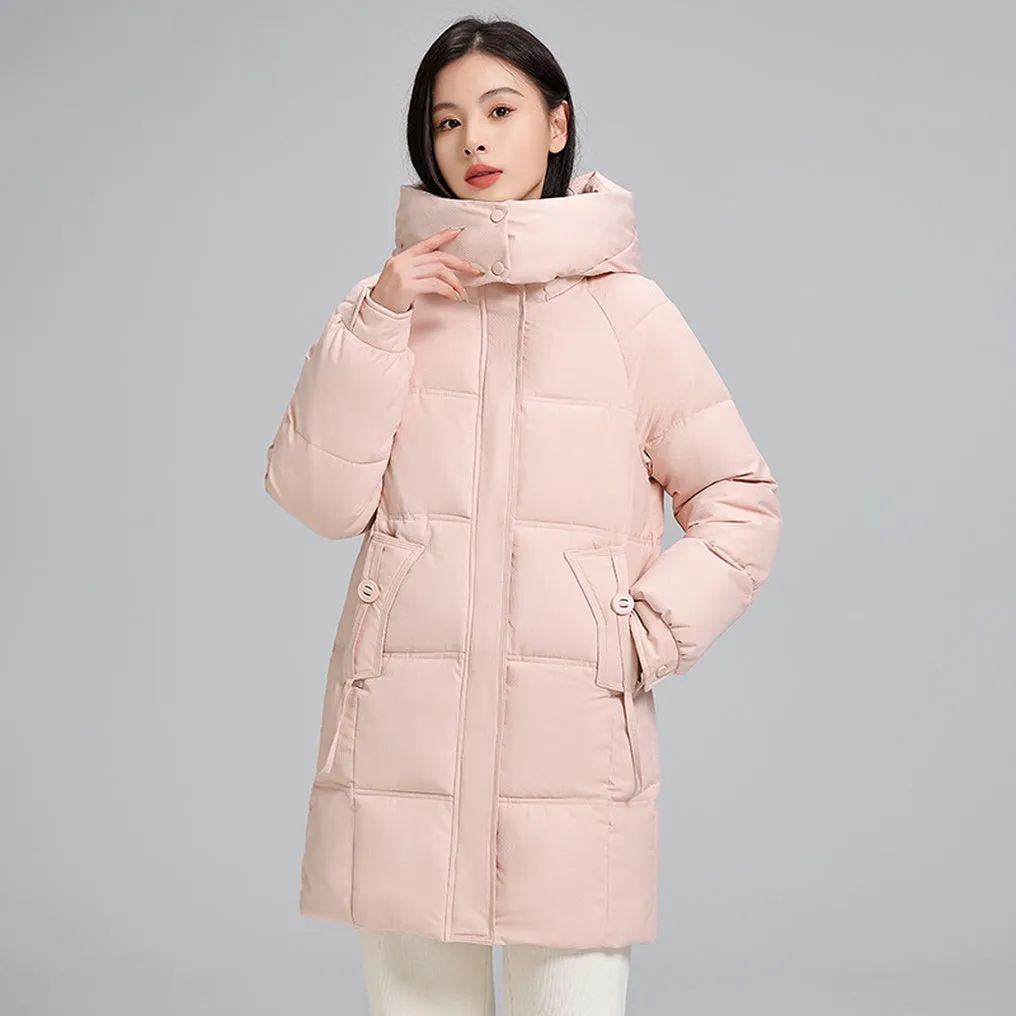 Water-resistant and Windproof Women's Puffer Jacket for Cold Weather