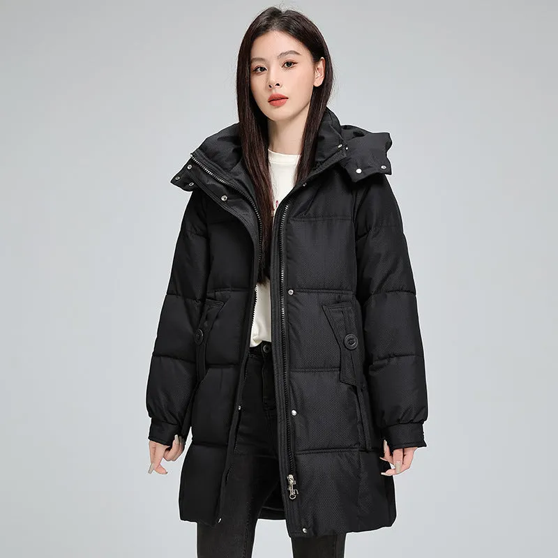 Water-resistant and Windproof Women's Puffer Jacket for Cold Weather