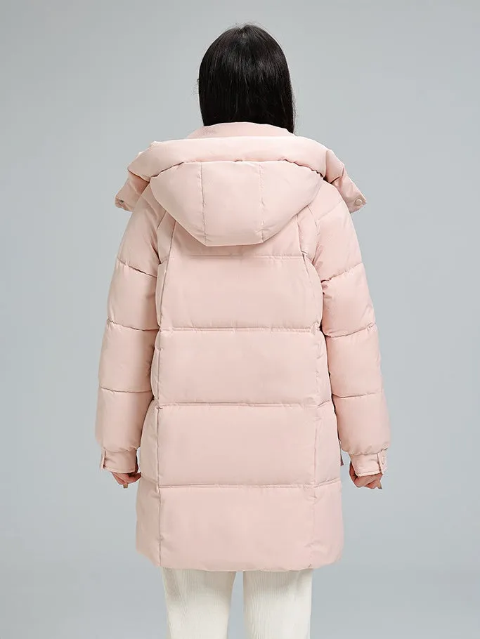 Water-resistant and Windproof Women's Puffer Jacket for Cold Weather