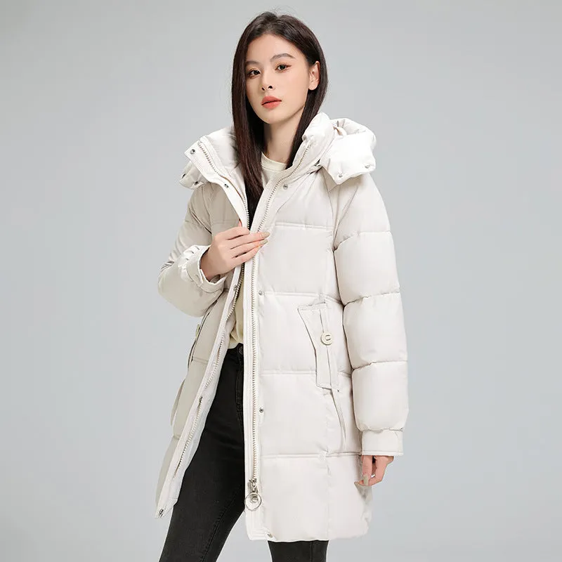 Water-resistant and Windproof Women's Puffer Jacket for Cold Weather