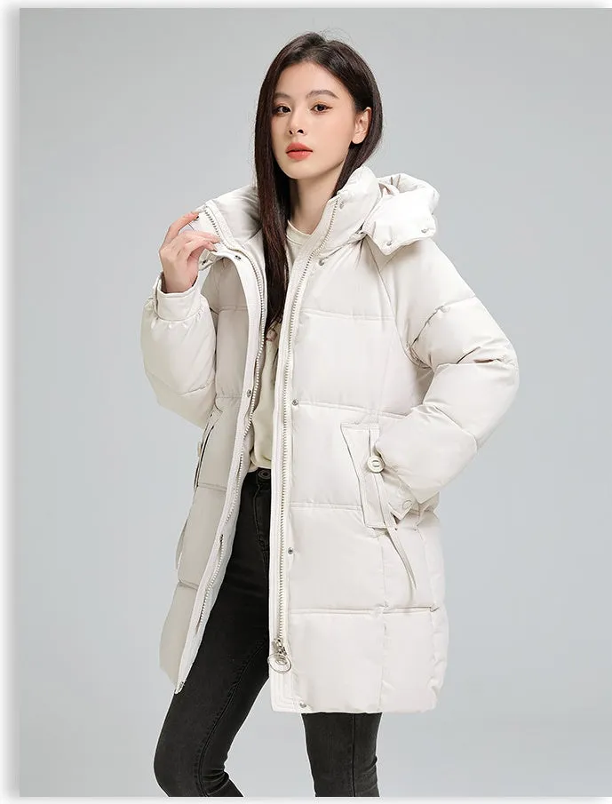 Water-resistant and Windproof Women's Puffer Jacket for Cold Weather