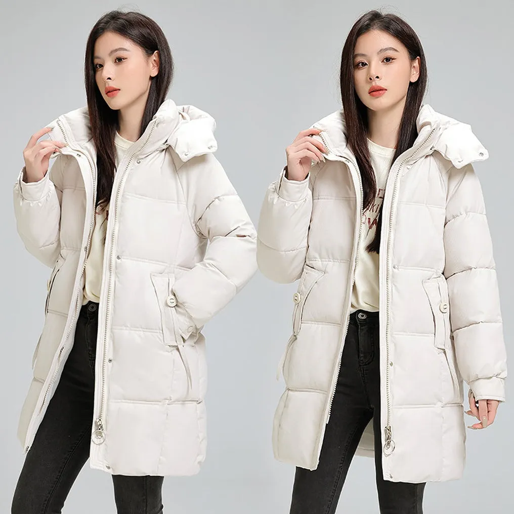 Water-resistant and Windproof Women's Puffer Jacket for Cold Weather
