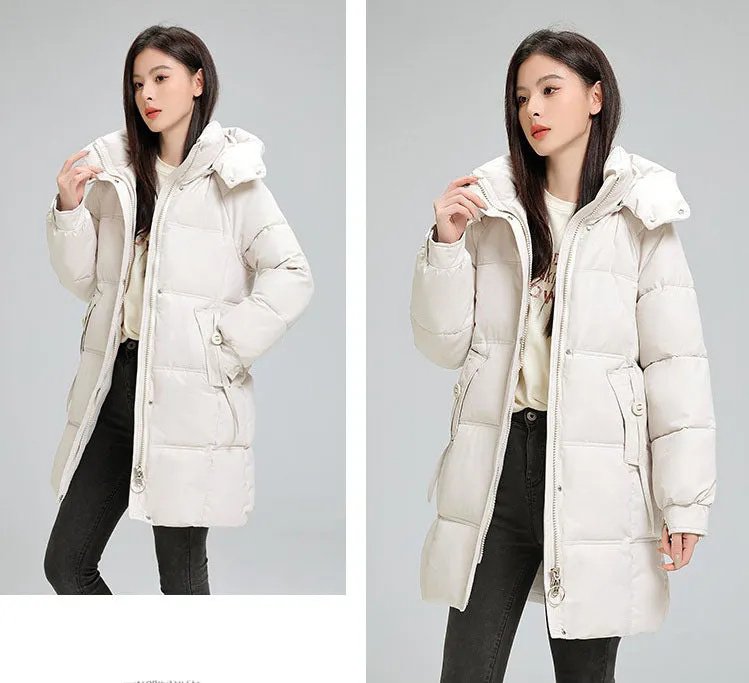 Water-resistant and Windproof Women's Puffer Jacket for Cold Weather