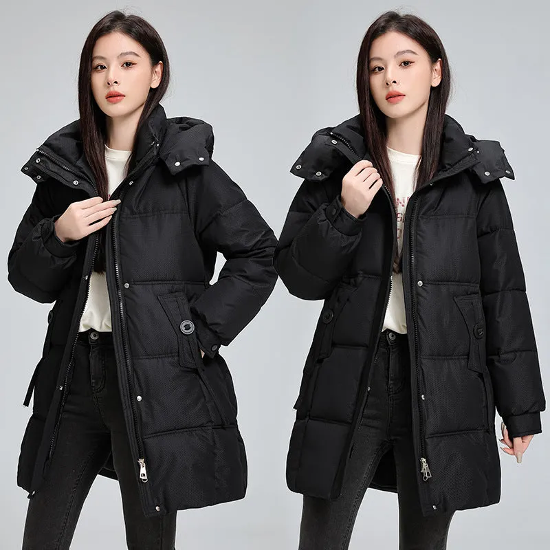 Water-resistant and Windproof Women's Puffer Jacket for Cold Weather