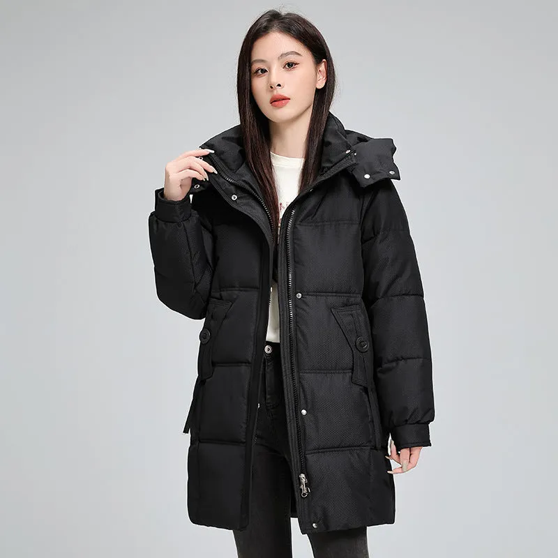 Water-resistant and Windproof Women's Puffer Jacket for Cold Weather