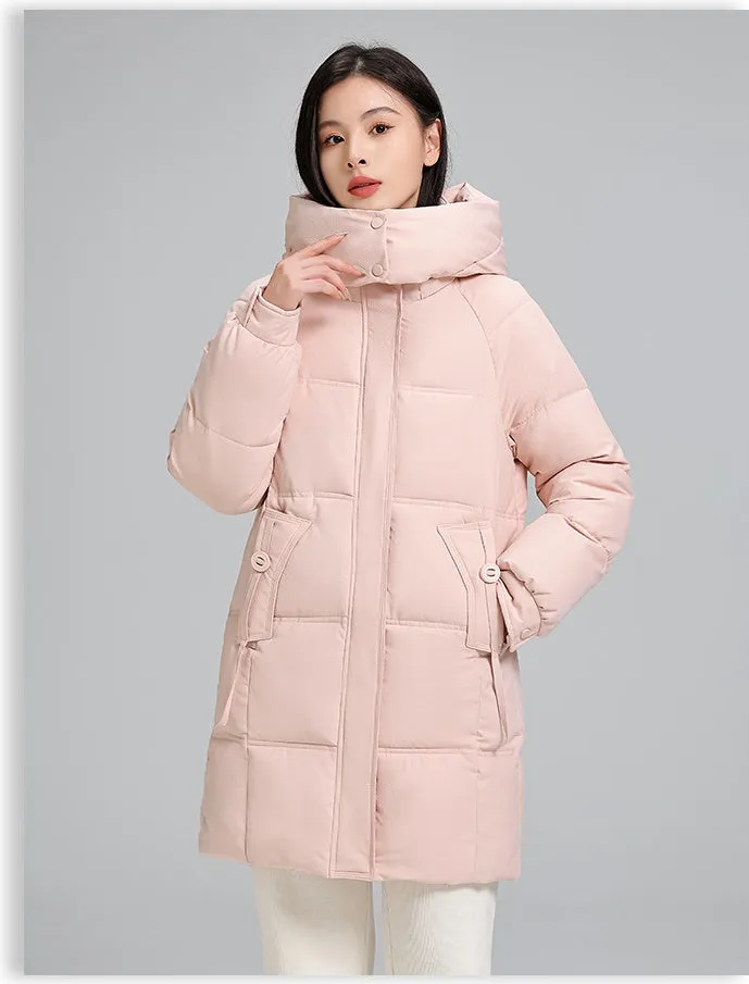 Water-resistant and Windproof Women's Puffer Jacket for Cold Weather