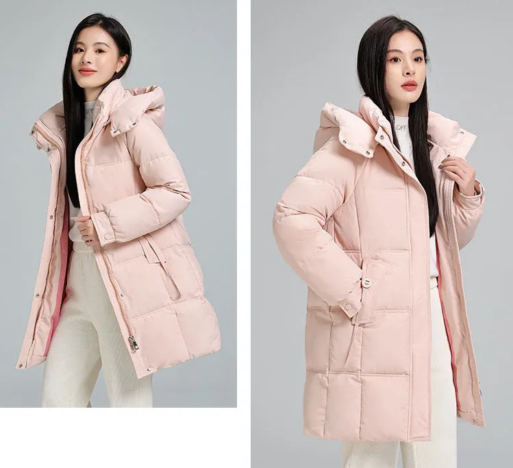 Water-resistant and Windproof Women's Puffer Jacket for Cold Weather