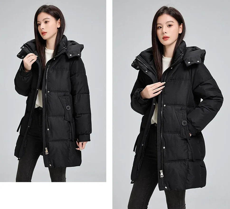 Water-resistant and Windproof Women's Puffer Jacket for Cold Weather