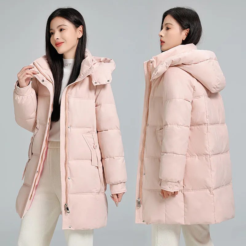 Water-resistant and Windproof Women's Puffer Jacket for Cold Weather