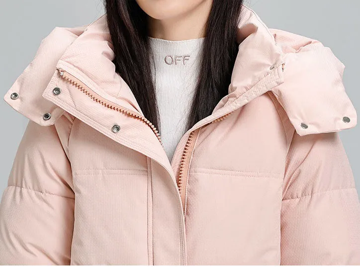 Water-resistant and Windproof Women's Puffer Jacket for Cold Weather
