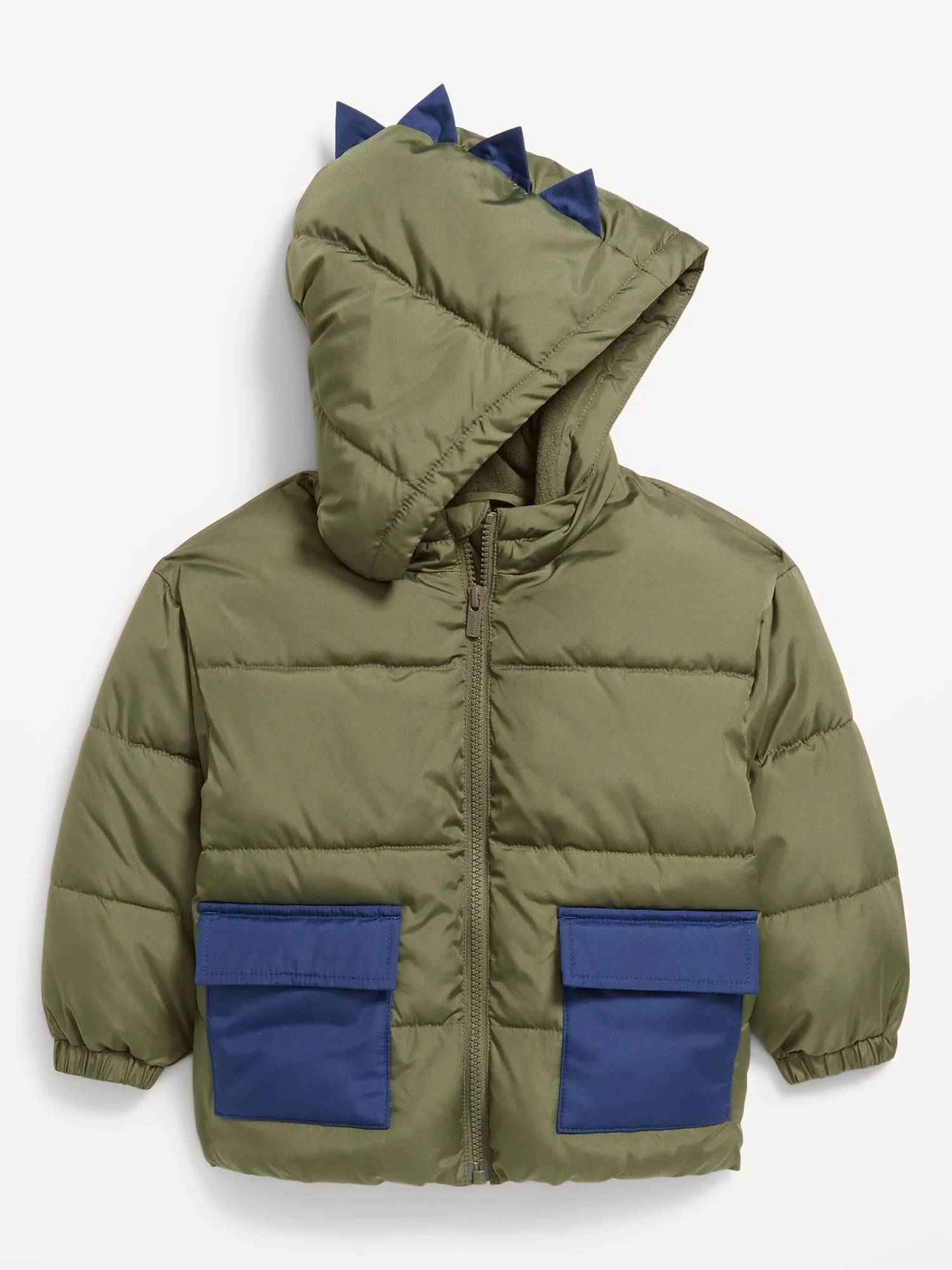 Water-Resistant Quilted Puffer Jacket for Toddler Boys