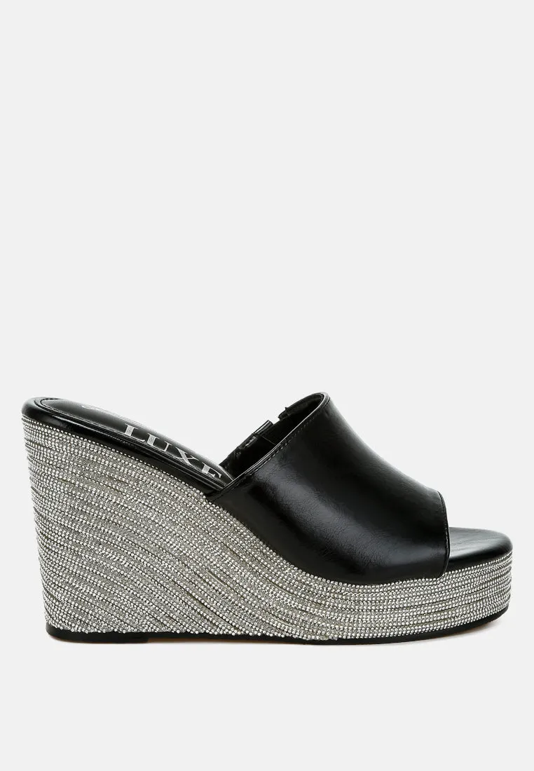 Wedge Heel Peep Toe Sandals by RUW