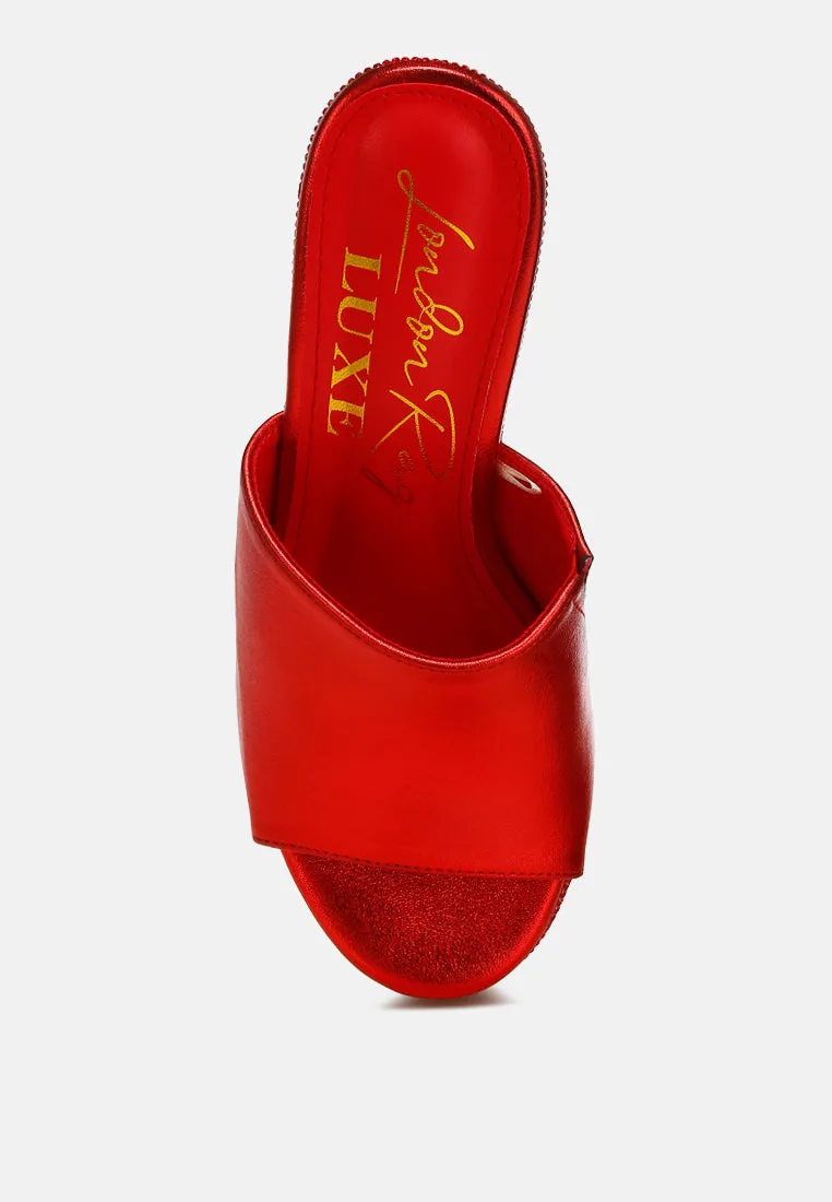 Wedge Heel Peep Toe Sandals by RUW