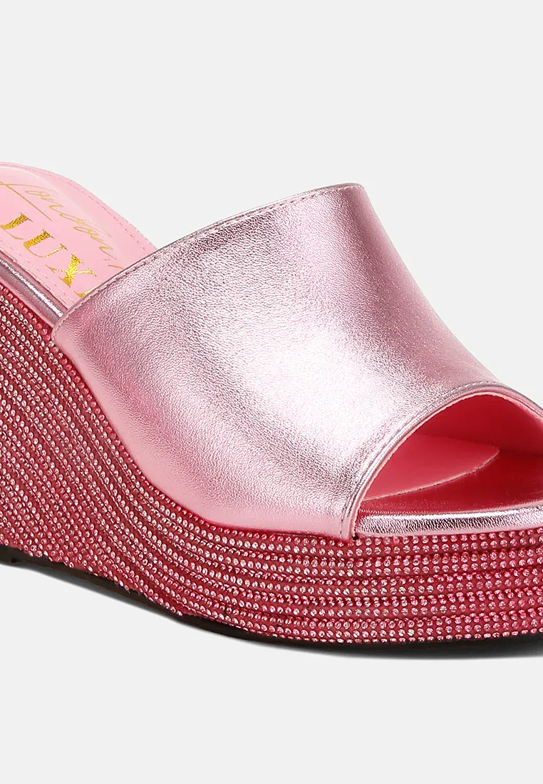 Wedge Heel Peep Toe Sandals by RUW