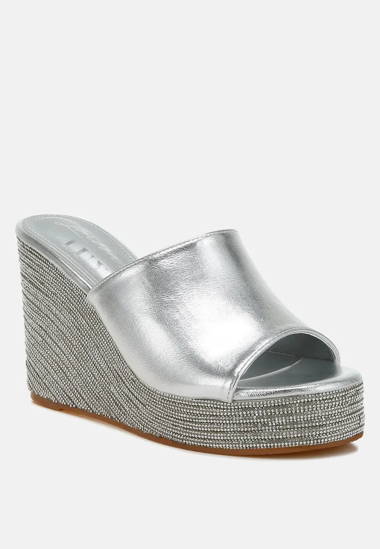Wedge Heel Peep Toe Sandals by RUW