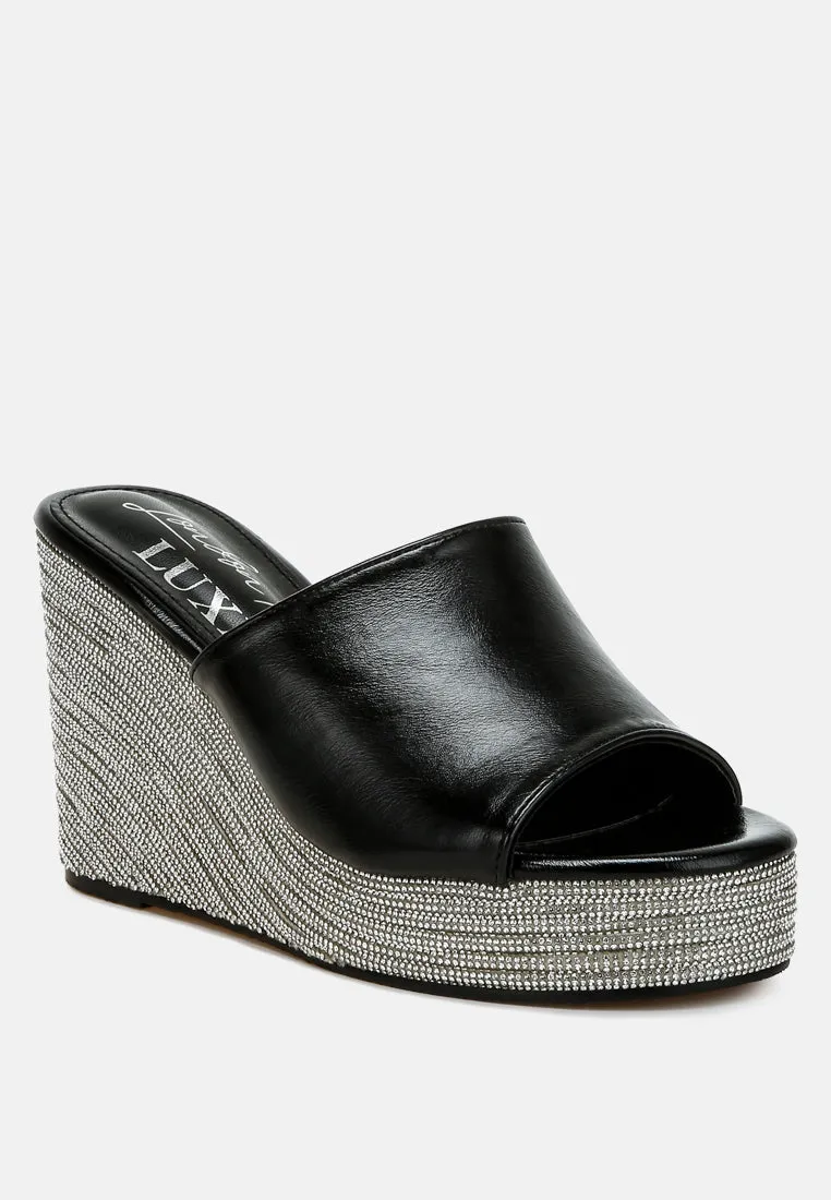 Wedge Heel Peep Toe Sandals by RUW