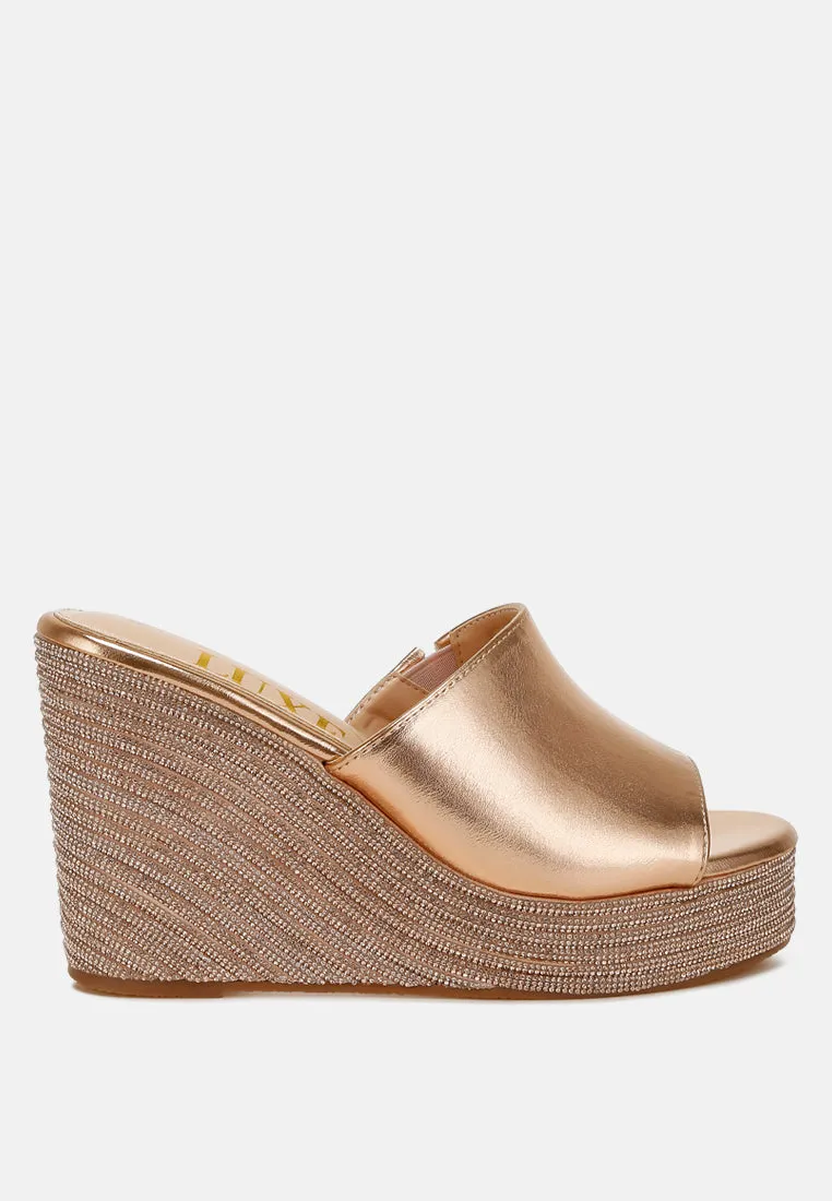 Wedge Heel Peep Toe Sandals by RUW