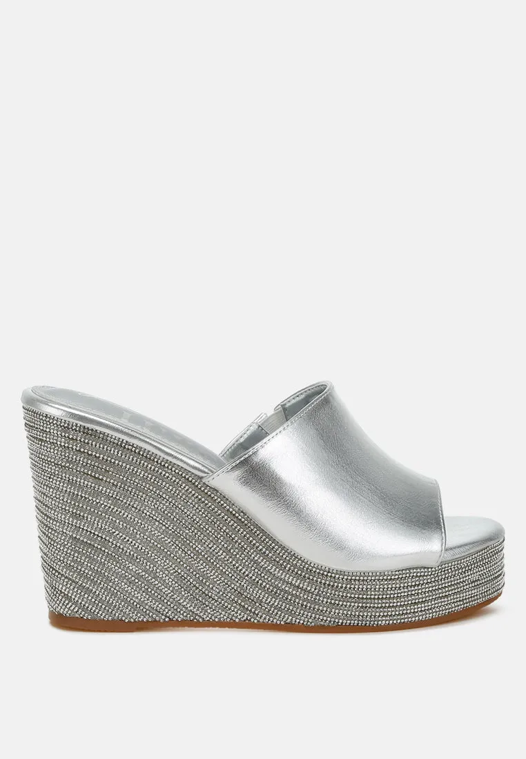 Wedge Heel Peep Toe Sandals by RUW