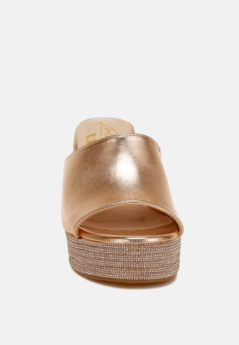 Wedge Heel Peep Toe Sandals by RUW