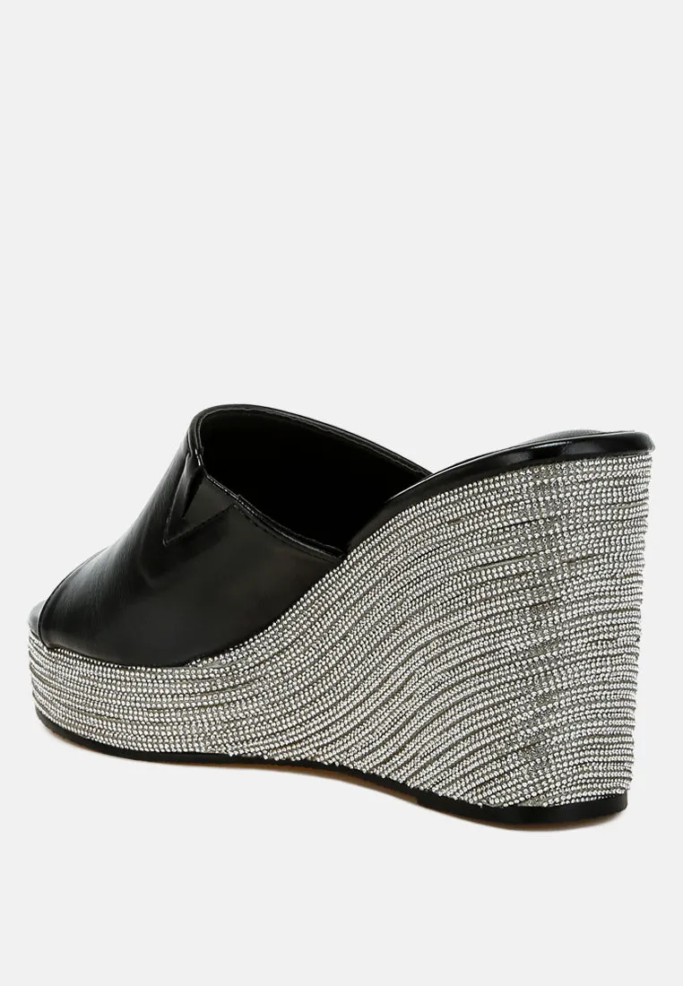 Wedge Heel Peep Toe Sandals by RUW