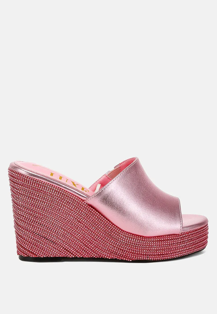 Wedge Heel Peep Toe Sandals by RUW