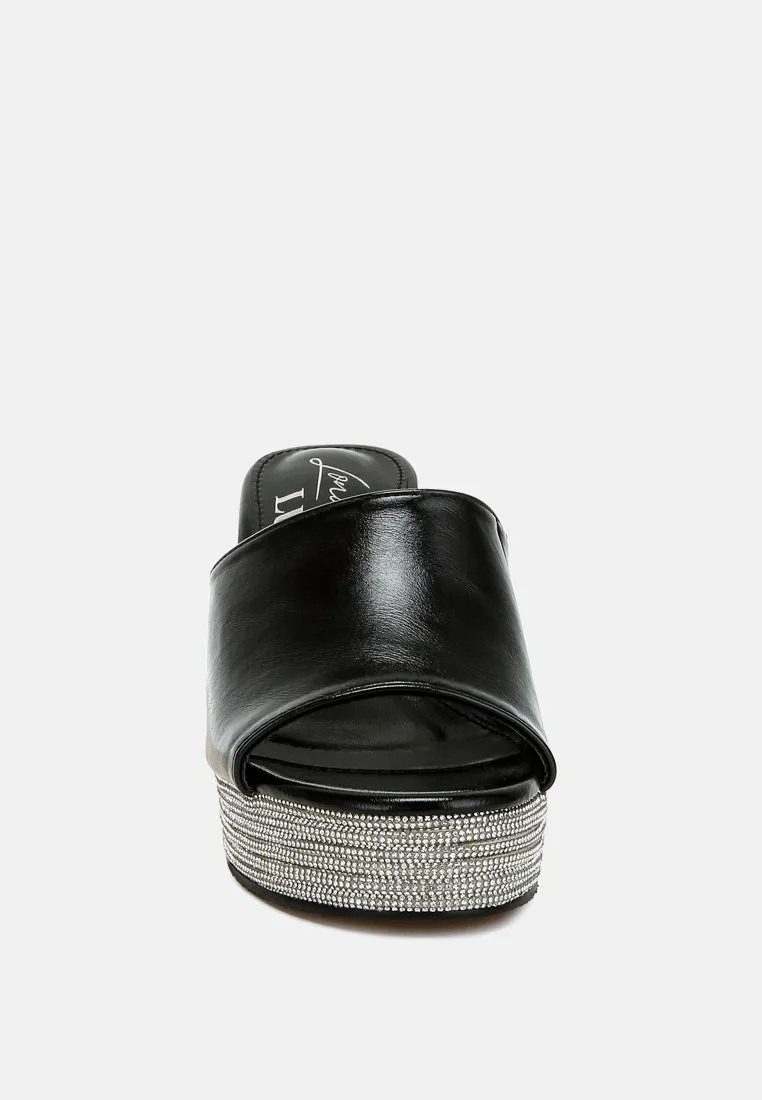 Wedge Heel Peep Toe Sandals by RUW