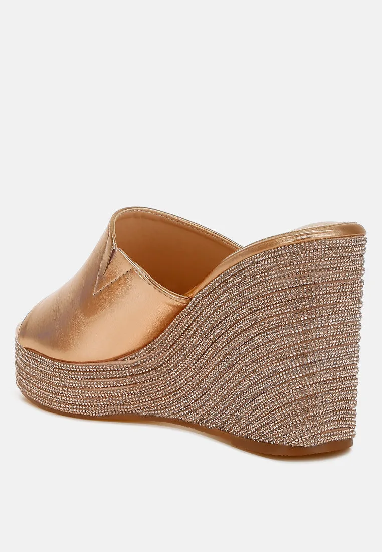 Wedge Heel Peep Toe Sandals by RUW