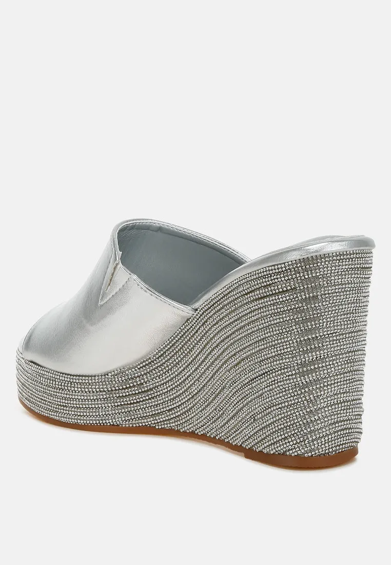Wedge Heel Peep Toe Sandals by RUW
