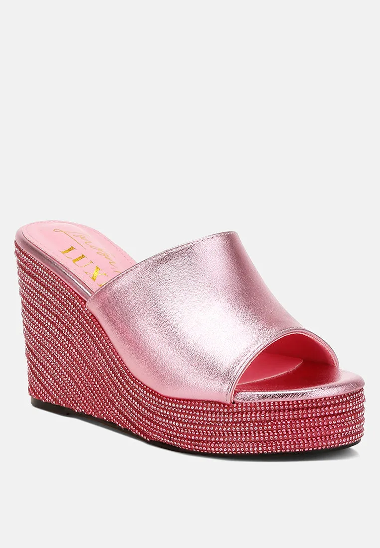 Wedge Heel Peep Toe Sandals by RUW