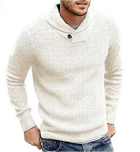 West Louis™ Turtleneck Pullover Button Sweater