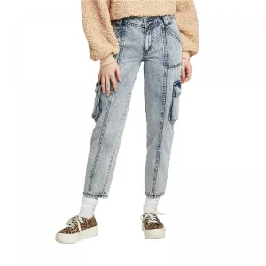 Wild Fable Women's High Rise Straight Leg Ankle Length Cargo Jeans