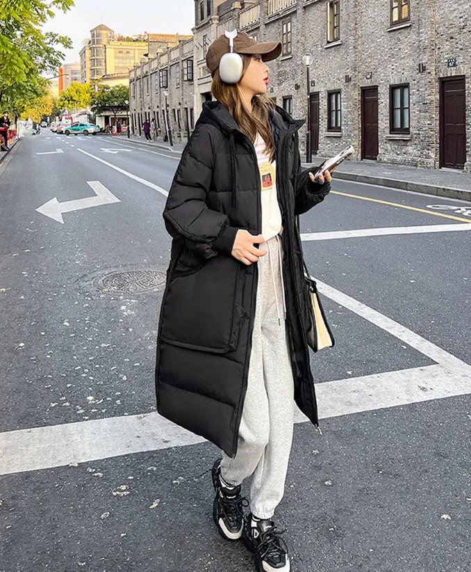 Windproof and Quilted Oversized Puffer Coat for Women