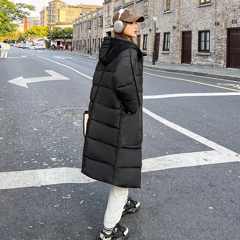 Windproof and Quilted Oversized Puffer Coat for Women