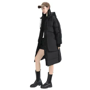 Windproof and Quilted Oversized Puffer Coat for Women