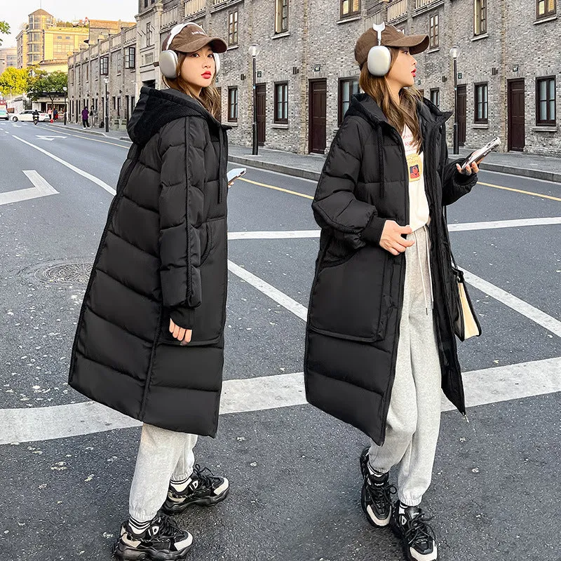 Windproof and Quilted Oversized Puffer Coat for Women