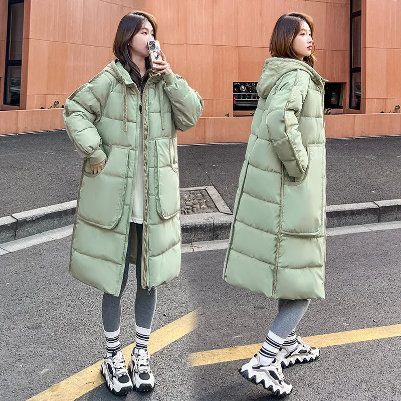 Windproof and Quilted Oversized Puffer Coat for Women